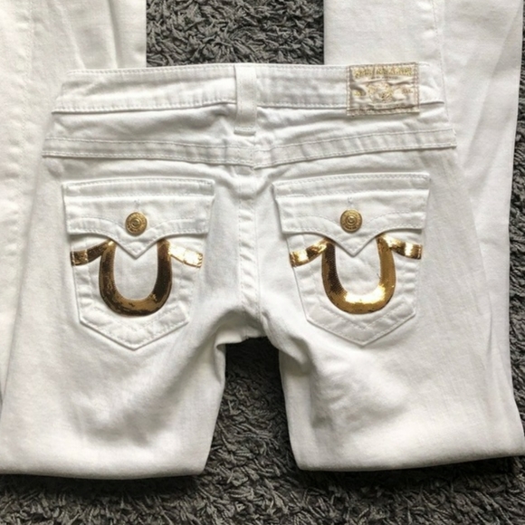 True Religion Gold Sequins Billy Fit 